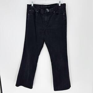 Calvin Klein black high waisted flare jeans dress up or down sz 14